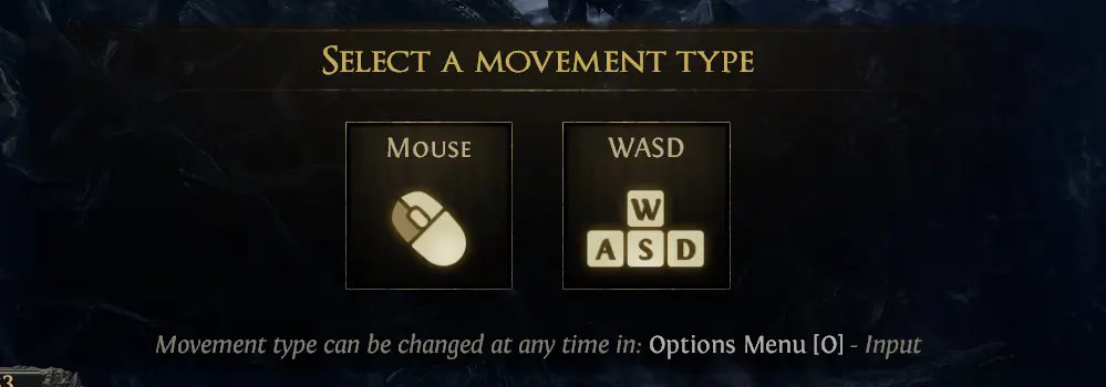 Movement Type Selection