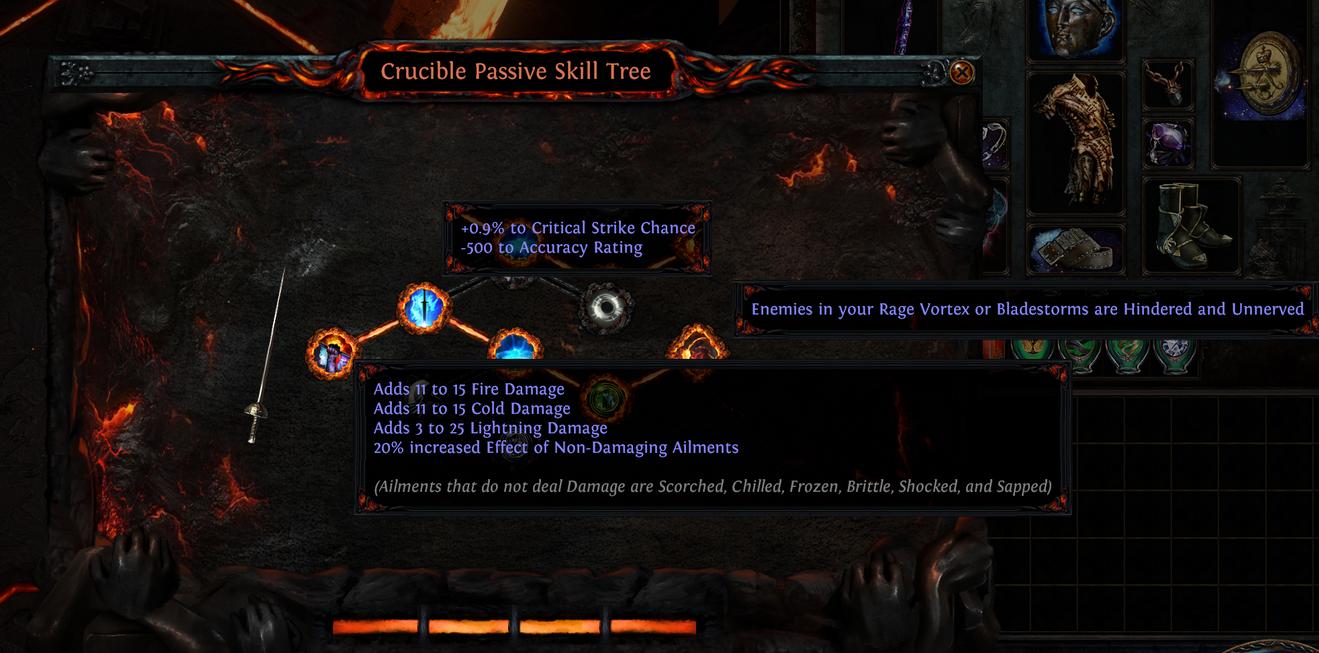Path of Exile Crucible forging two weapons