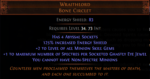 Wraithlord Bone Circlet