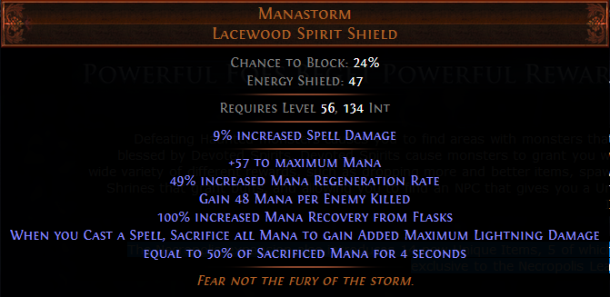 Manastorm Lacewood Spirit Shield