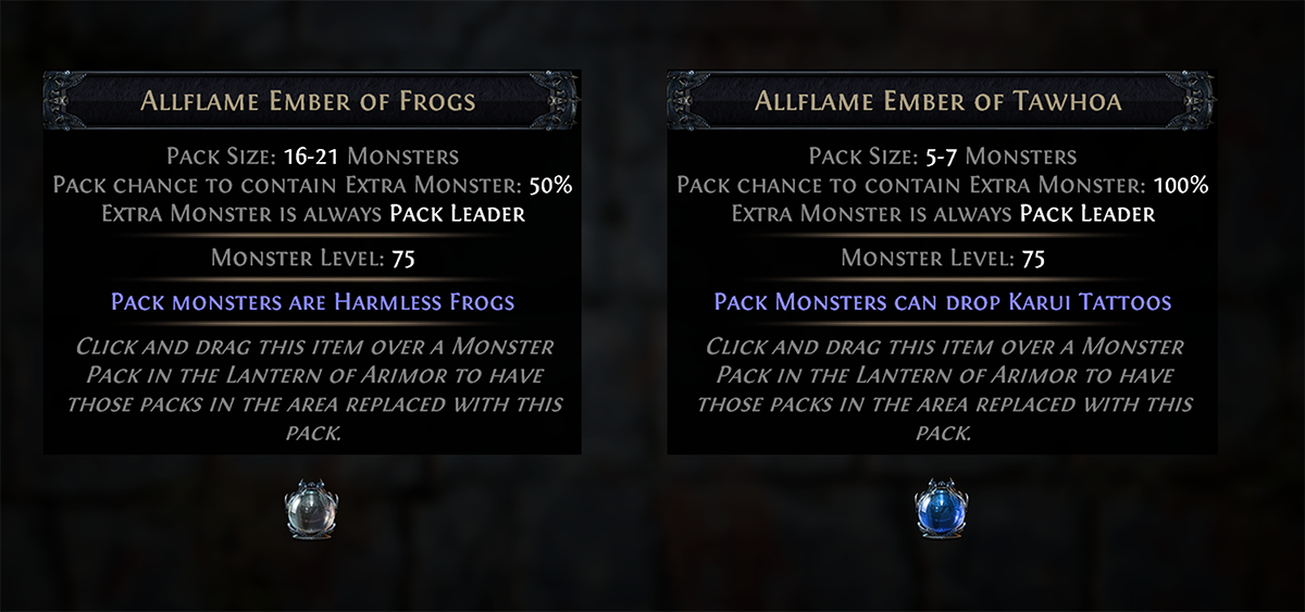 Path of Exile Necropolis All Flame Embers