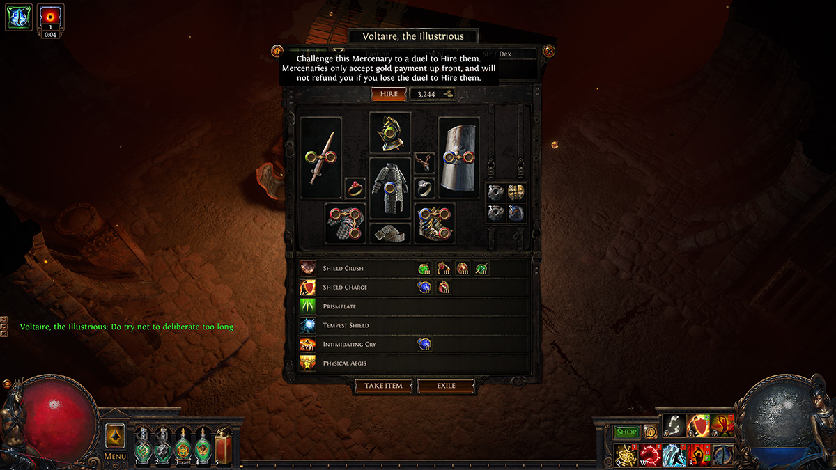 Mercenary Inventory