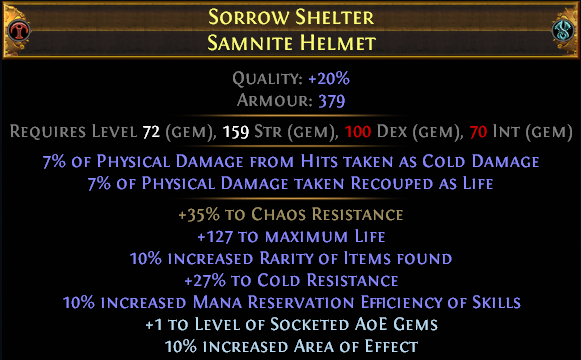 Example helmet