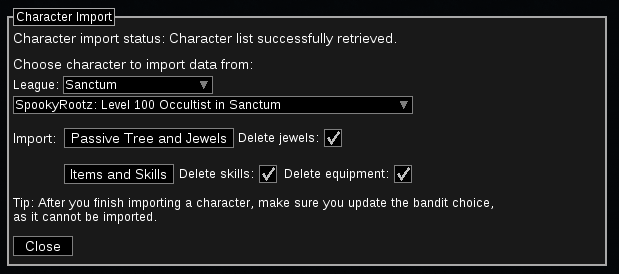 Character Import Character Import