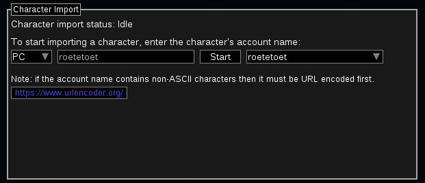 Character Import Character Import