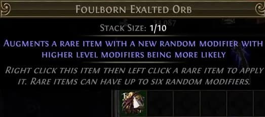 Foulborn Exalted Orb Tooltip Foulborn Exalted Orb Tooltip