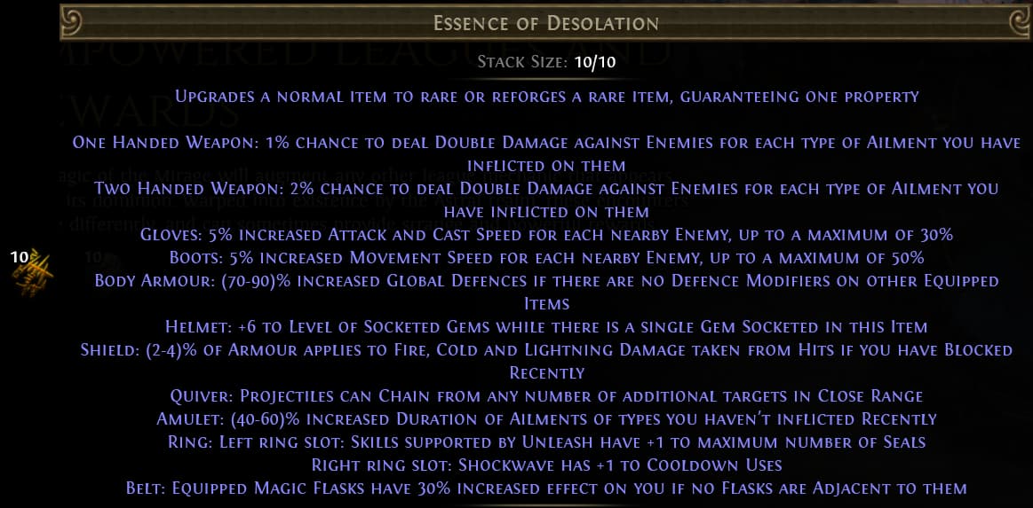 Essence of Desolation Tooltip Essence of Desolation Tooltip